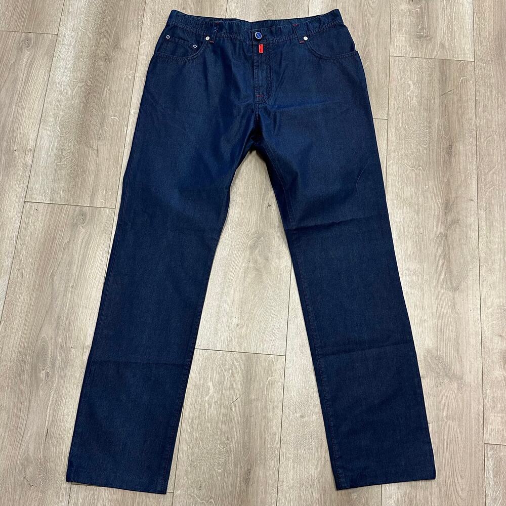 Kiton dark blue denim jeans 34x32 B18